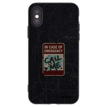 Picasee fekete szilikon tok az alábbi mobiltelefonokra Apple iPhone X/XS - EMERGENCY