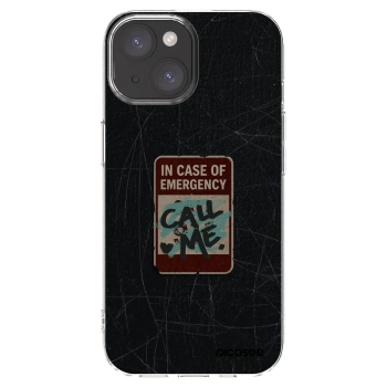 Picasee átlátszó szilikon tok az alábbi mobiltelefonokra Apple iPhone 15 - EMERGENCY