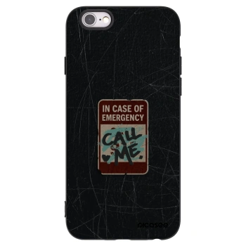 Picasee fekete szilikon tok az alábbi mobiltelefonokra Apple iPhone 6/6S - EMERGENCY