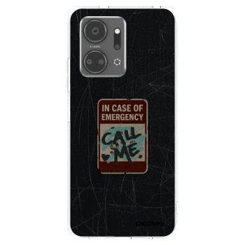 Picasee átlátszó szilikon tok az alábbi mobiltelefonokra Honor X7a - EMERGENCY