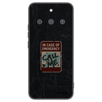 Picasee fekete szilikon tok az alábbi mobiltelefonokra Realme 11 Pro+ - EMERGENCY