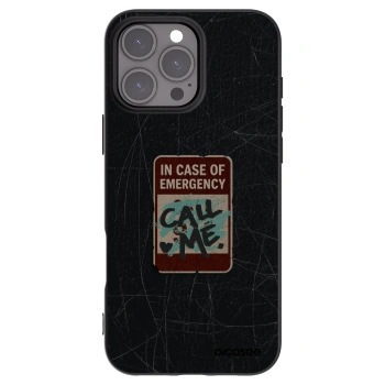 Picasee fekete szilikon tok az alábbi mobiltelefonokra Apple iPhone 16 Pro Max - EMERGENCY