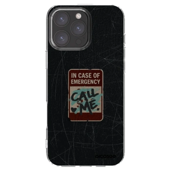 Picasee átlátszó szilikon tok az alábbi mobiltelefonokra Apple iPhone 16 Pro Max - EMERGENCY