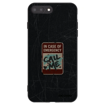 Picasee fekete szilikon tok az alábbi mobiltelefonokra Apple iPhone 8 Plus - EMERGENCY