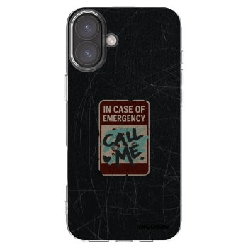 Picasee átlátszó szilikon tok az alábbi mobiltelefonokra Apple iPhone 16 Plus - EMERGENCY