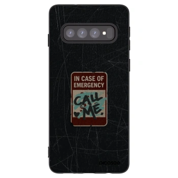 Picasee fekete szilikon tok az alábbi mobiltelefonokra Samsung Galaxy S10 G973 - EMERGENCY