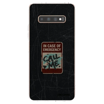 Picasee átlátszó szilikon tok az alábbi mobiltelefonokra Samsung Galaxy S10 Plus G975 - EMERGENCY