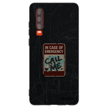 Picasee fekete szilikon tok az alábbi mobiltelefonokra Huawei P30 - EMERGENCY