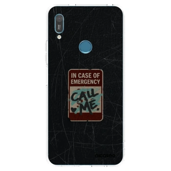 Picasee átlátszó szilikon tok az alábbi mobiltelefonokra Huawei Y6 2019 - EMERGENCY