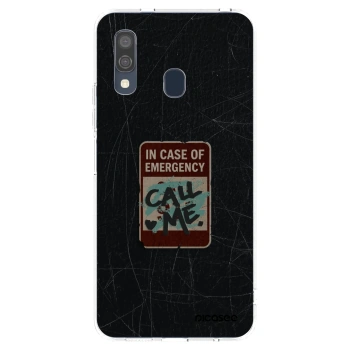 Picasee átlátszó szilikon tok az alábbi mobiltelefonokra Samsung Galaxy A40 A405F - EMERGENCY