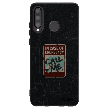 Picasee fekete szilikon tok az alábbi mobiltelefonokra Huawei P30 Lite - EMERGENCY