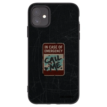 Picasee fekete szilikon tok az alábbi mobiltelefonokra Apple iPhone 11 - EMERGENCY