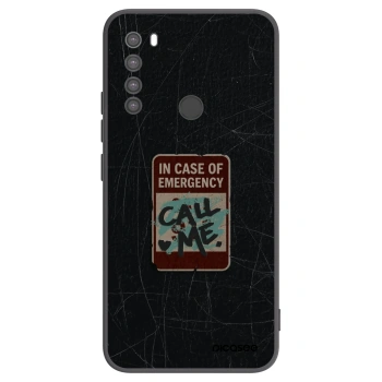 Picasee fekete szilikon tok az alábbi mobiltelefonokra Xiaomi Redmi Note 8 - EMERGENCY