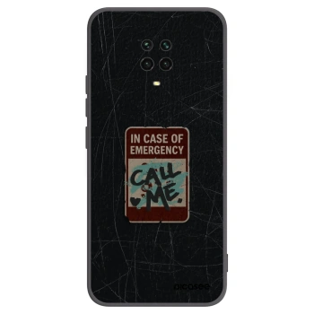 Picasee fekete szilikon tok az alábbi mobiltelefonokra Xiaomi Redmi Note 9 Pro - EMERGENCY