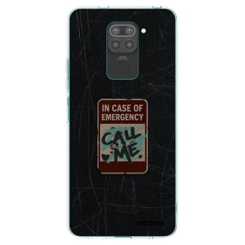 Picasee fekete szilikon tok az alábbi mobiltelefonokra Xiaomi Redmi Note 9 - EMERGENCY