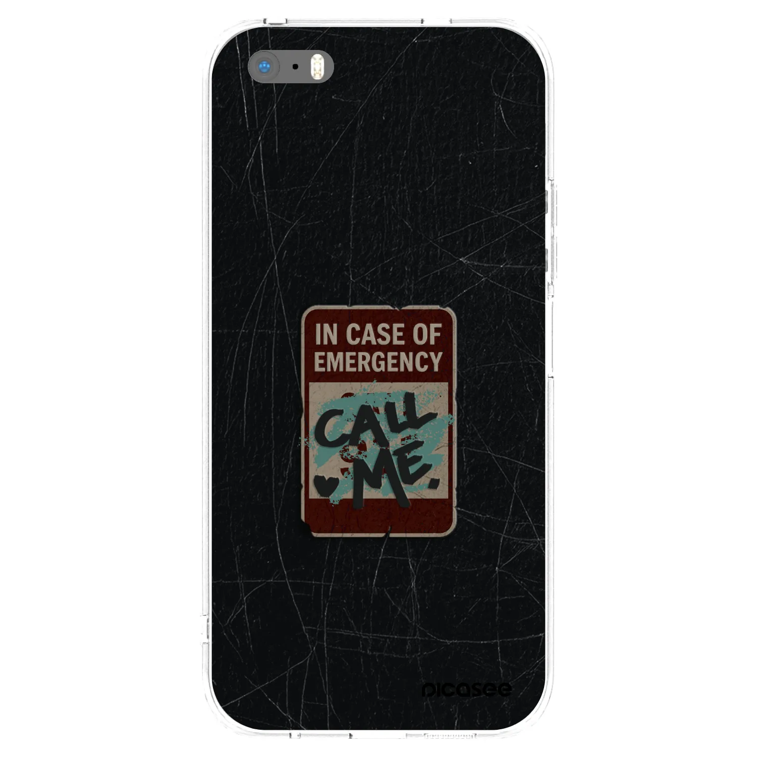 Picasee átlátszó szilikon tok az alábbi mobiltelefonokra Apple iPhone 5/5S/SE - EMERGENCY