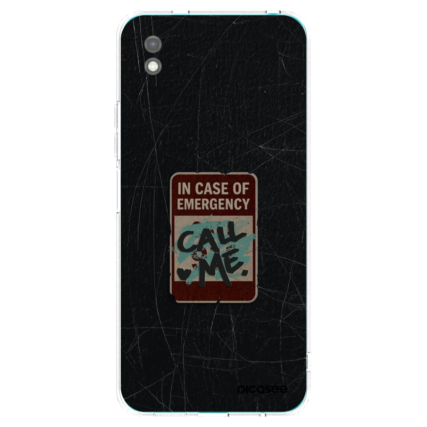 Picasee fekete szilikon tok az alábbi mobiltelefonokra Xiaomi Redmi 9A - EMERGENCY