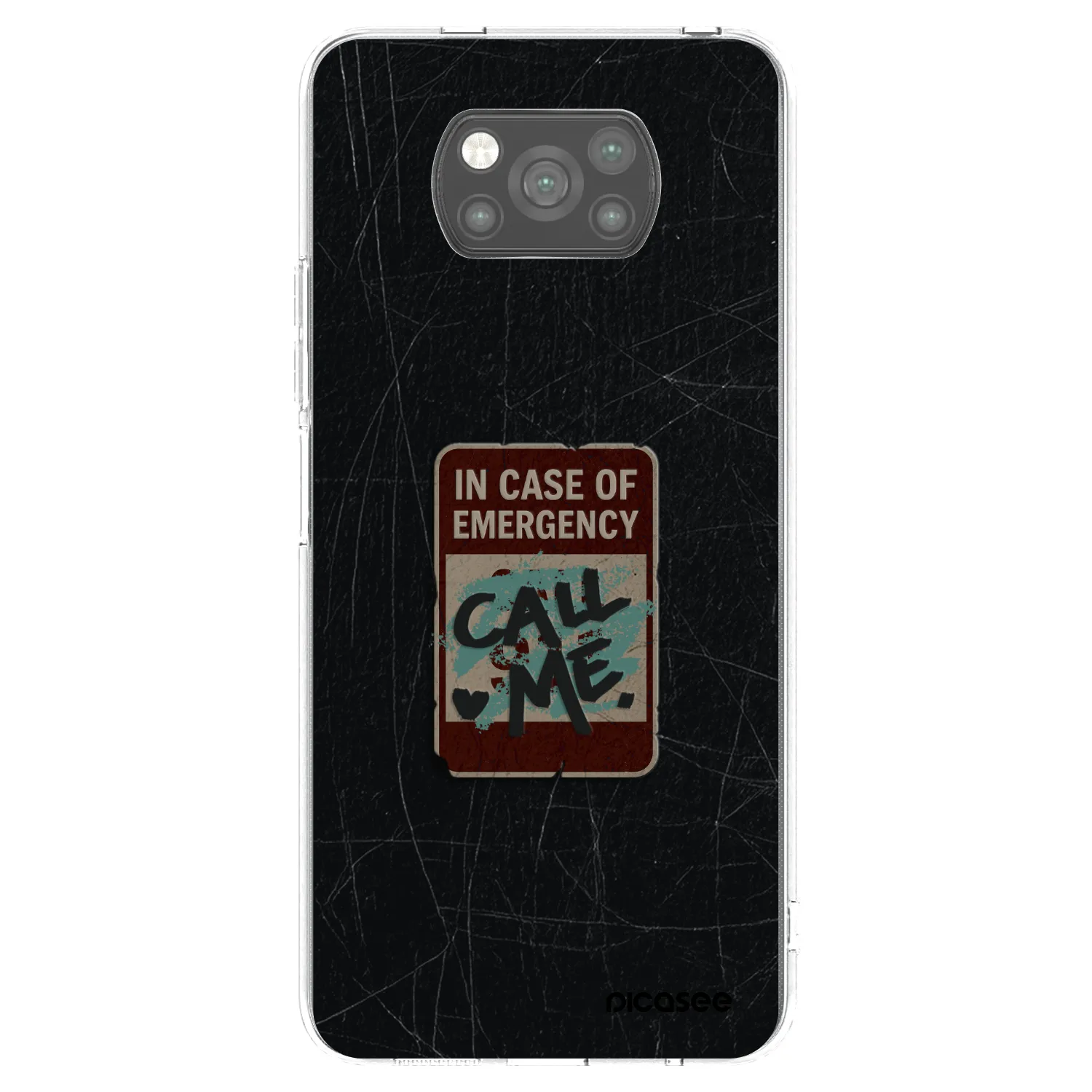 Picasee fekete szilikon tok az alábbi mobiltelefonokra Xiaomi Poco X3 - EMERGENCY