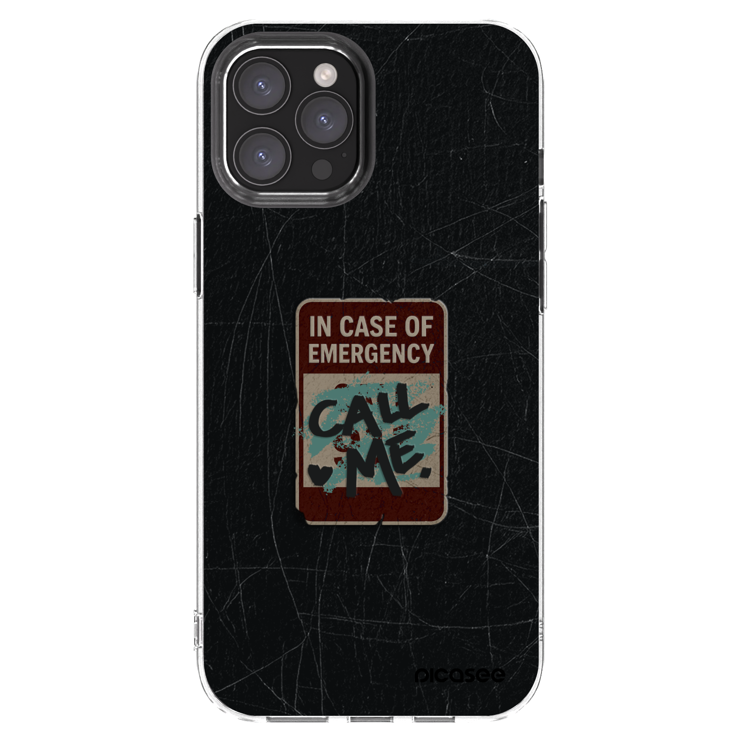 Picasee átlátszó szilikon tok az alábbi mobiltelefonokra Apple iPhone 12 Pro Max - EMERGENCY