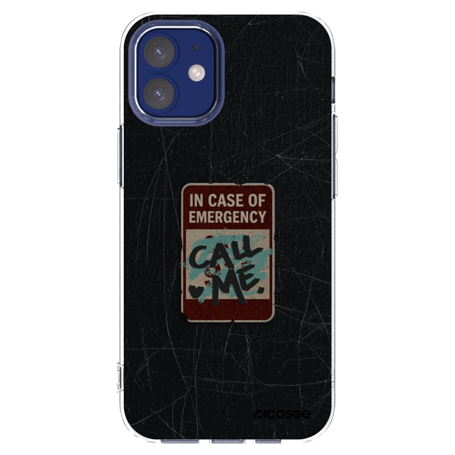 Picasee átlátszó szilikon tok az alábbi mobiltelefonokra Apple iPhone 12 mini - EMERGENCY