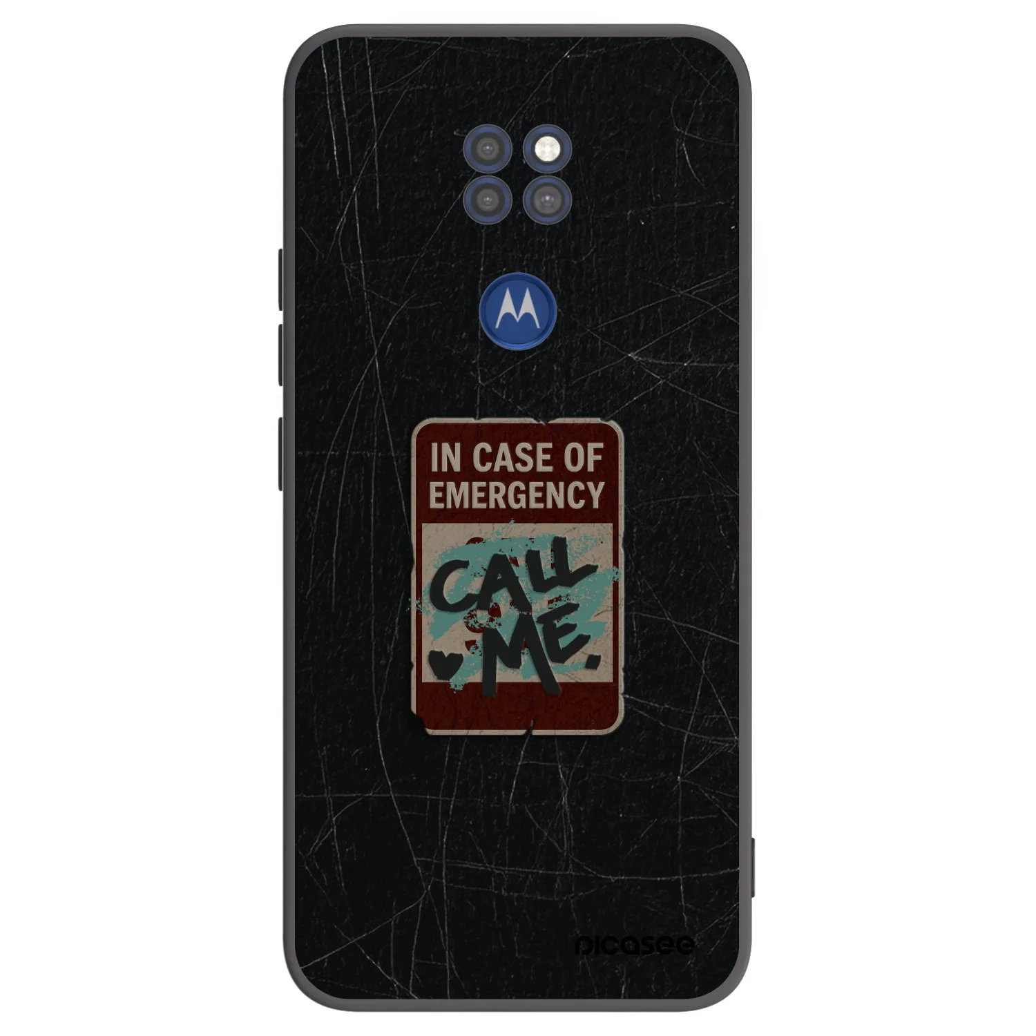 Picasee fekete szilikon tok az alábbi mobiltelefonokra Motorola Moto G9 Play - EMERGENCY