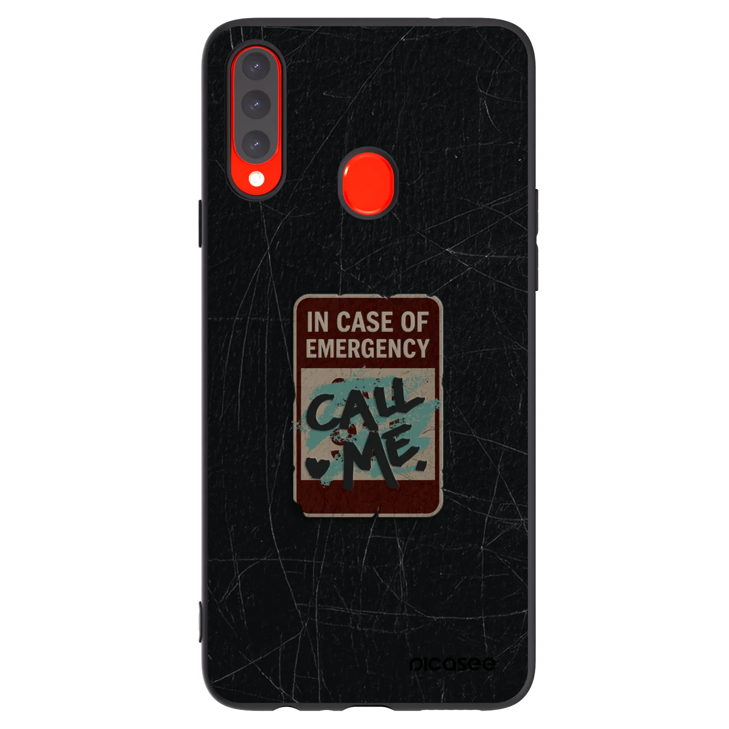 Picasee fekete szilikon tok az alábbi mobiltelefonokra Samsung Galaxy A20s - EMERGENCY
