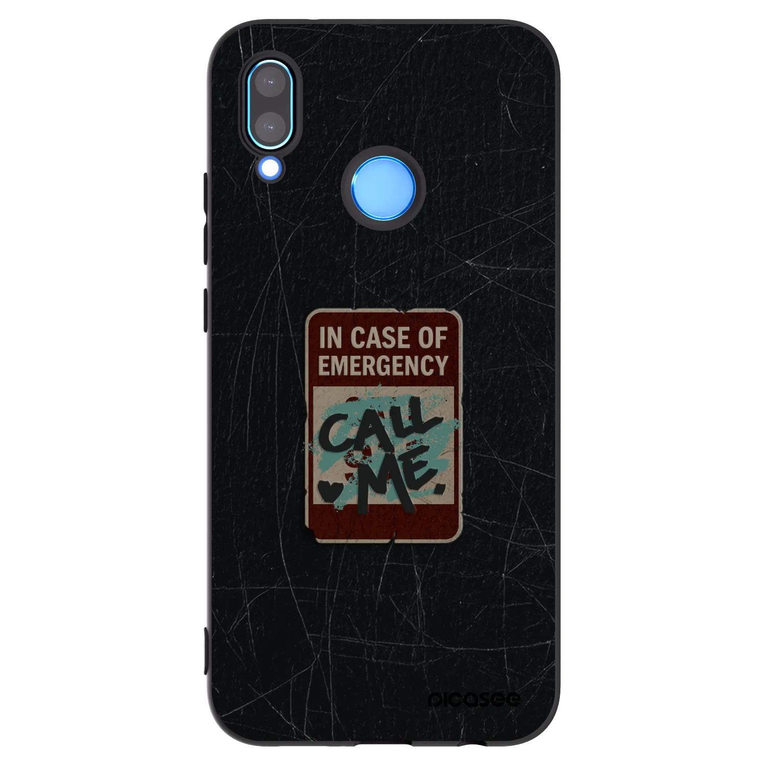 Picasee fekete szilikon tok az alábbi mobiltelefonokra Huawei P20 Lite - EMERGENCY