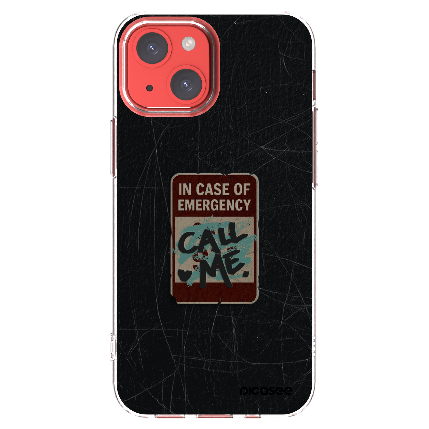 Picasee átlátszó szilikon tok az alábbi mobiltelefonokra Apple iPhone 13 mini - EMERGENCY