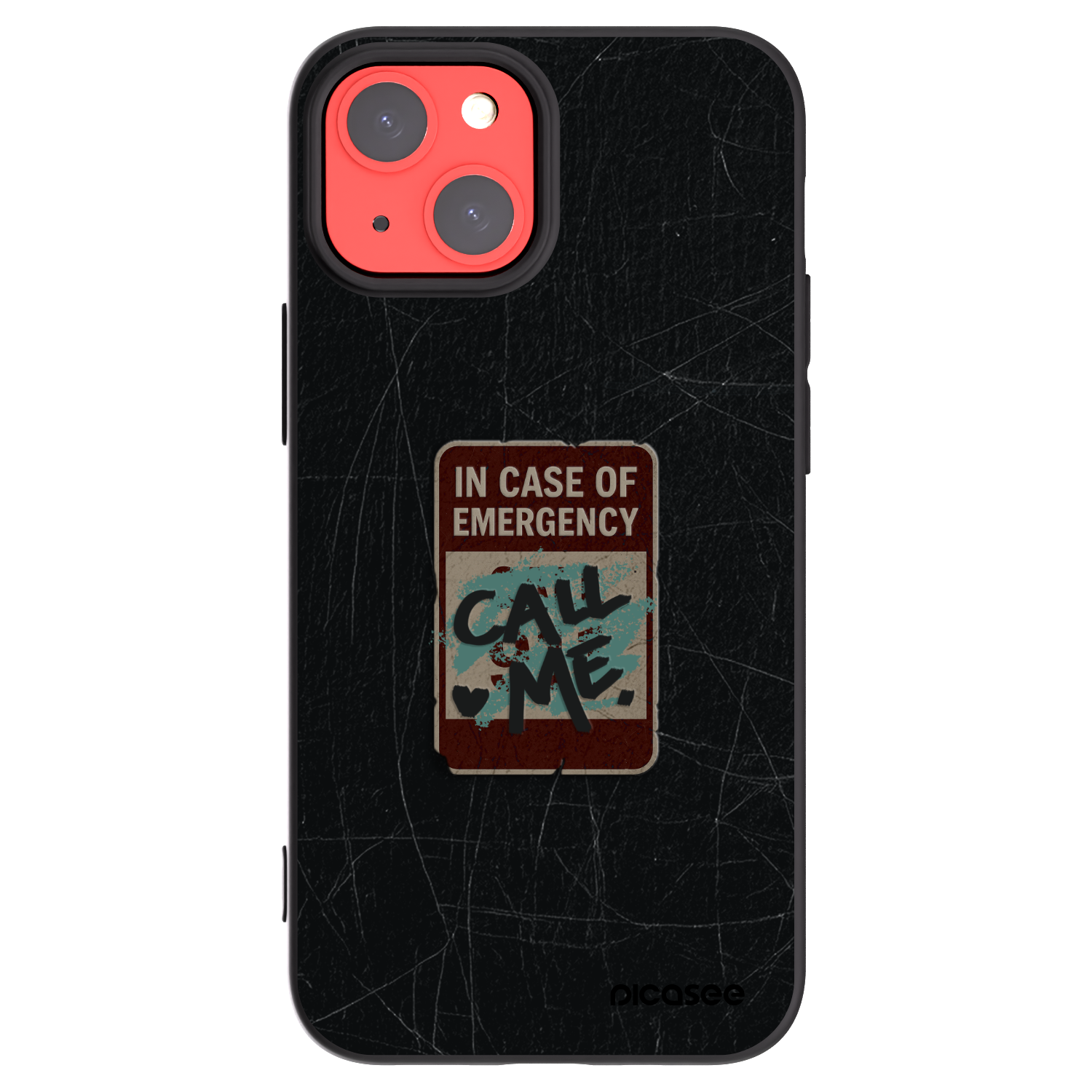 Picasee fekete szilikon tok az alábbi mobiltelefonokra Apple iPhone 13 mini - EMERGENCY