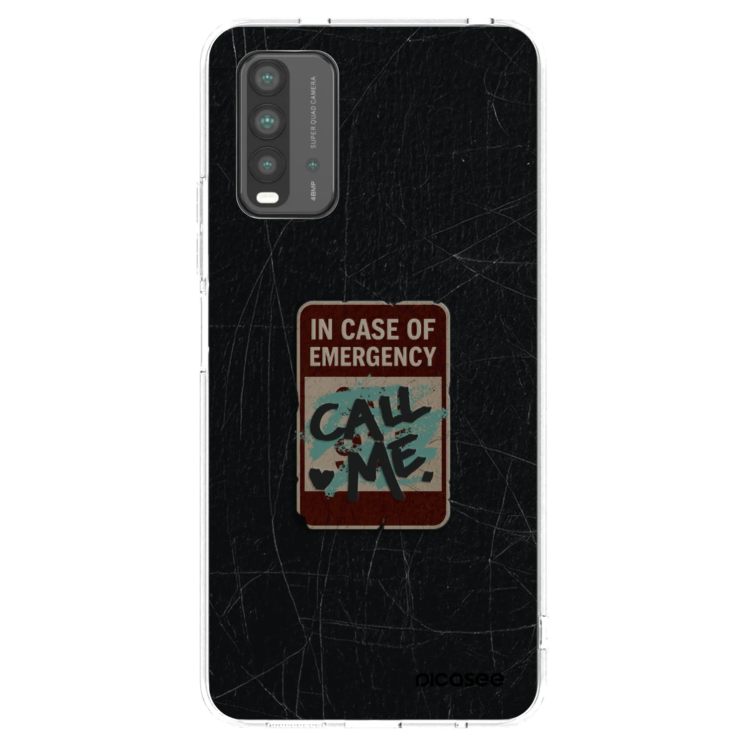 Picasee fekete szilikon tok az alábbi mobiltelefonokra Xiaomi Redmi 9T - EMERGENCY