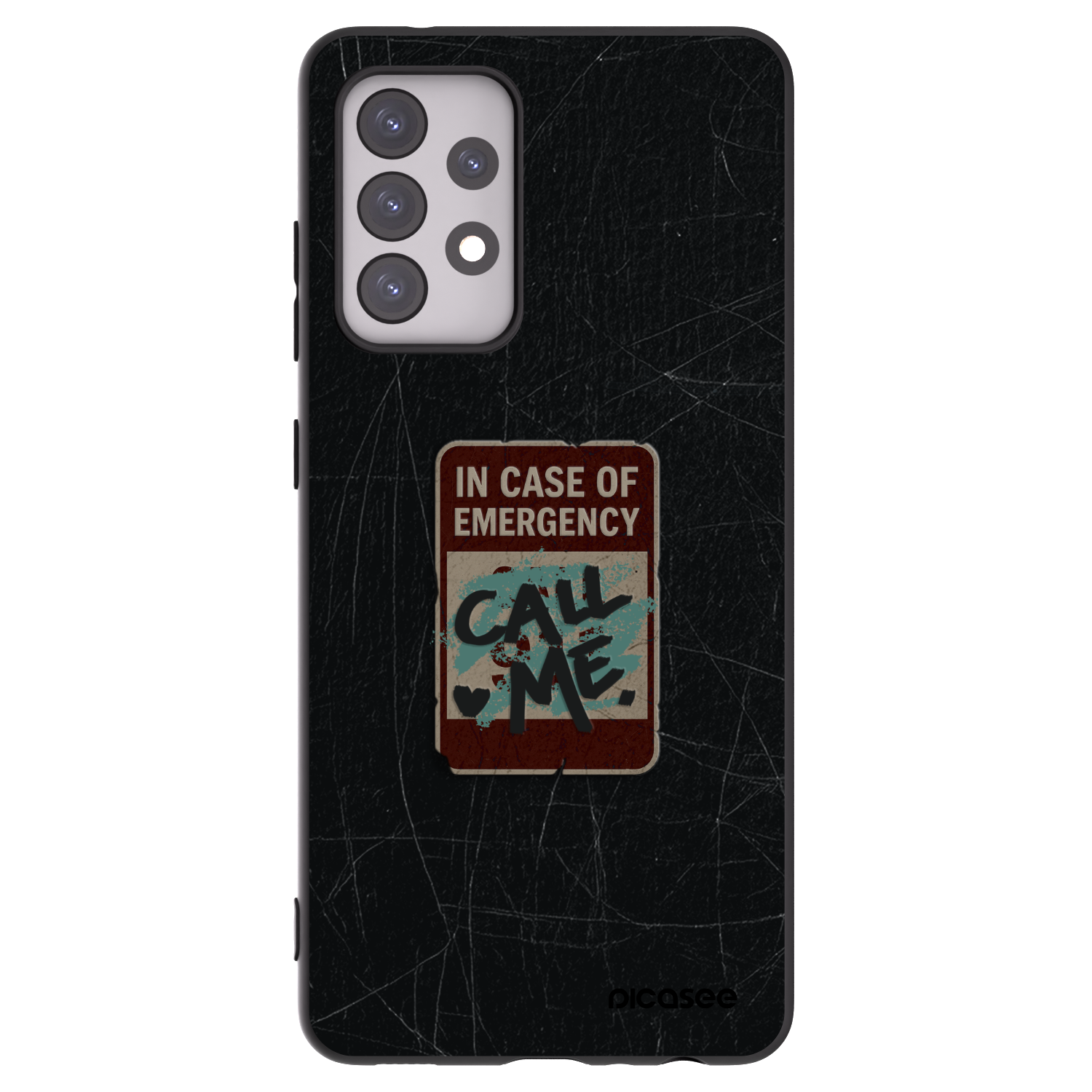 Picasee fekete szilikon tok az alábbi mobiltelefonokra Samsung Galaxy A52s 5G A528B - EMERGENCY