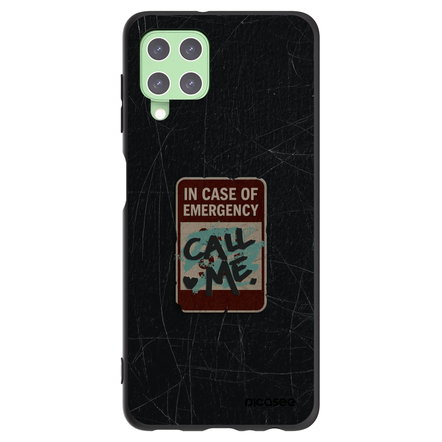 Picasee fekete szilikon tok az alábbi mobiltelefonokra Samsung Galaxy A22 A225F 4G - EMERGENCY