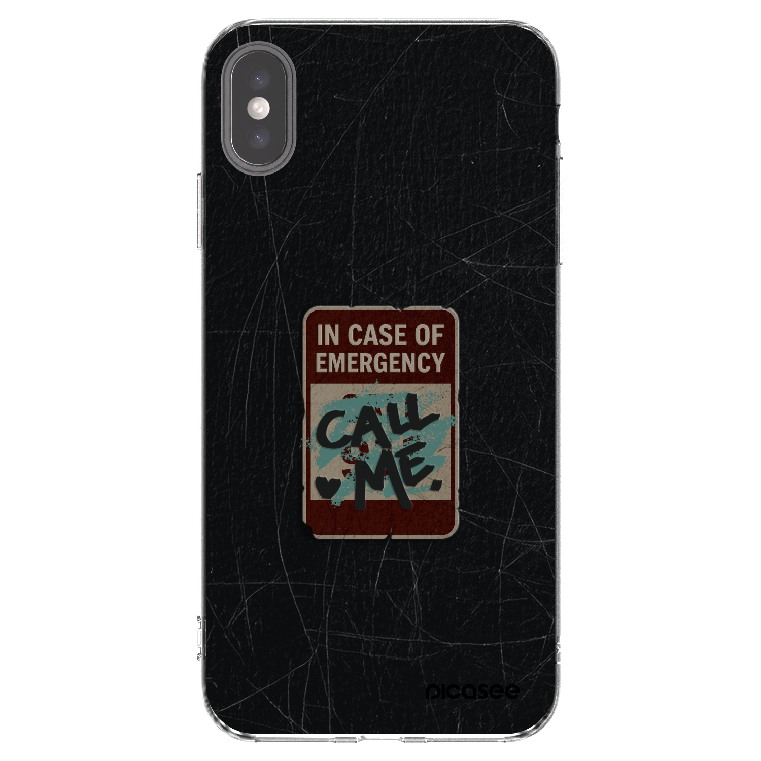 Picasee átlátszó szilikon tok az alábbi mobiltelefonokra Apple iPhone XS Max - EMERGENCY