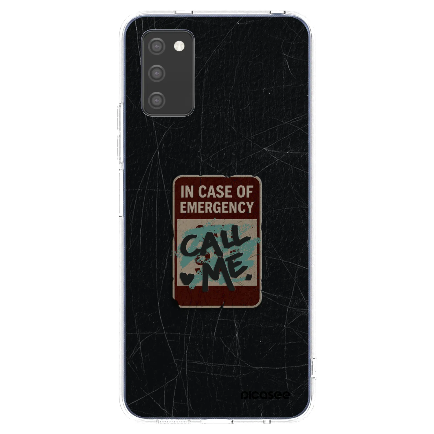 Picasee átlátszó szilikon tok az alábbi mobiltelefonokra Samsung Galaxy A03s A037G - EMERGENCY
