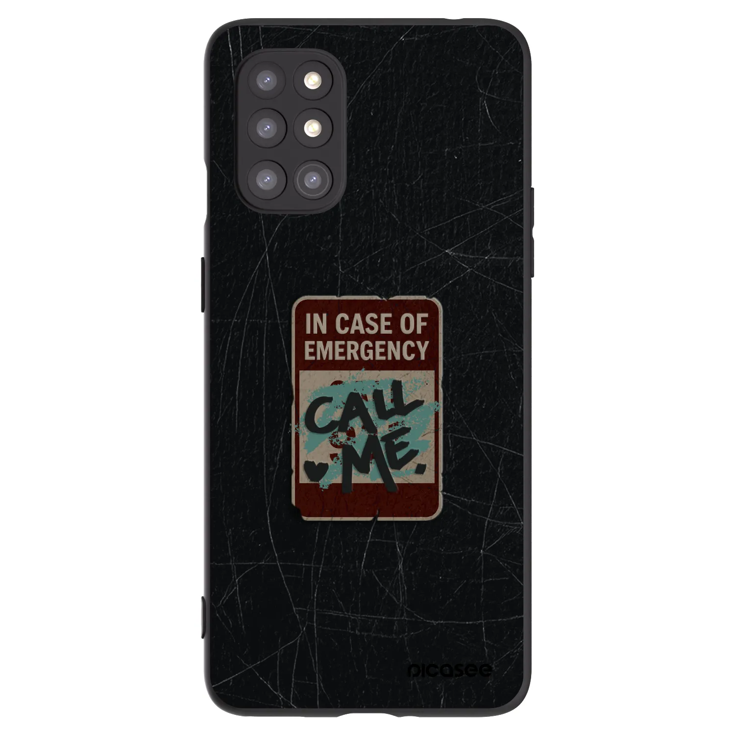 Picasee fekete szilikon tok az alábbi mobiltelefonokra OnePlus 8T - EMERGENCY