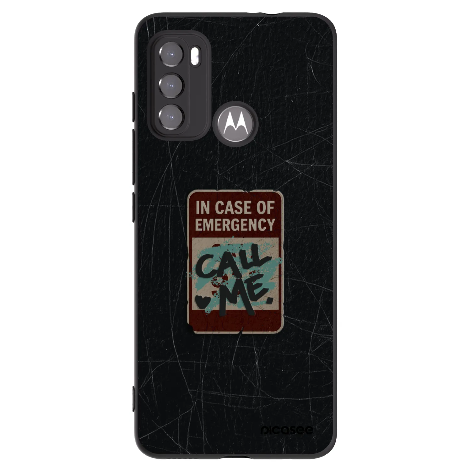 Picasee fekete szilikon tok az alábbi mobiltelefonokra Motorola Moto G60 - EMERGENCY