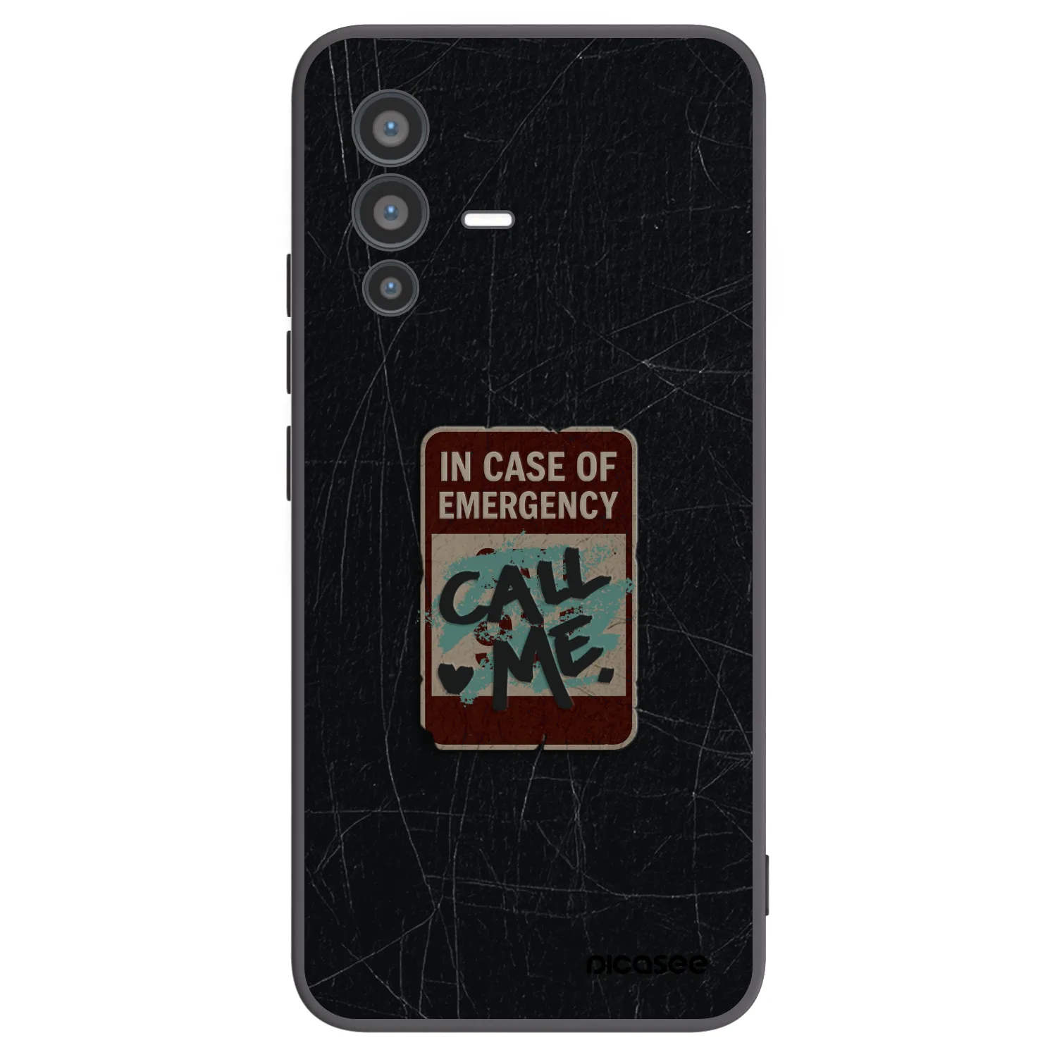 Picasee fekete szilikon tok az alábbi mobiltelefonokra Vivo V23 5G - EMERGENCY