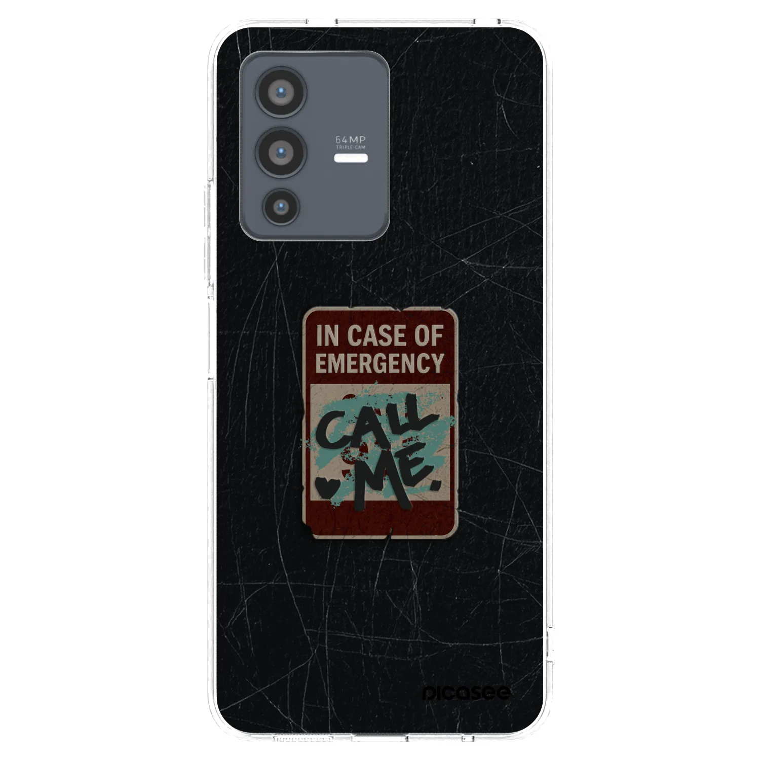 Picasee átlátszó szilikon tok az alábbi mobiltelefonokra Vivo V23 5G - EMERGENCY