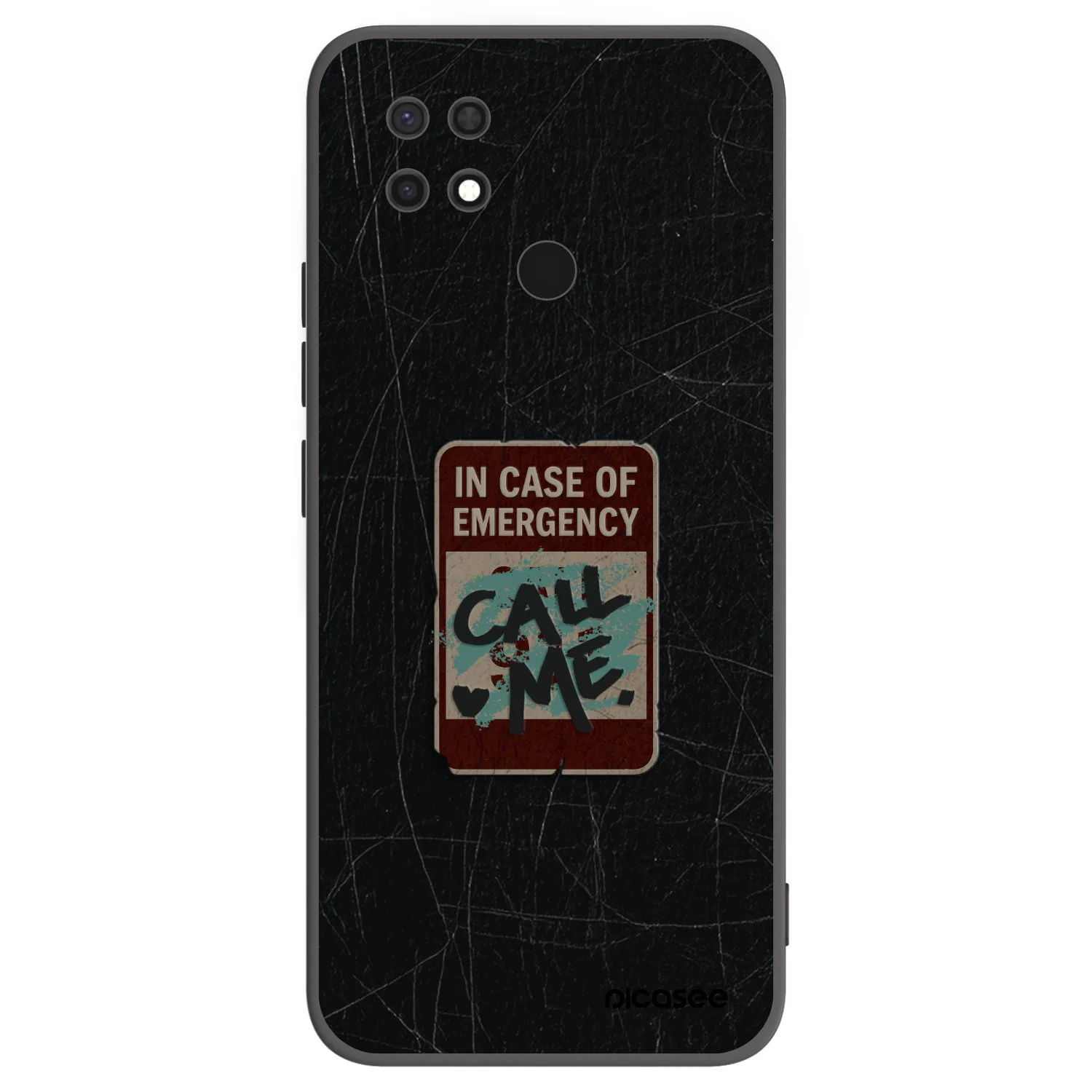 Picasee fekete szilikon tok az alábbi mobiltelefonokra Xiaomi Redmi 10C - EMERGENCY