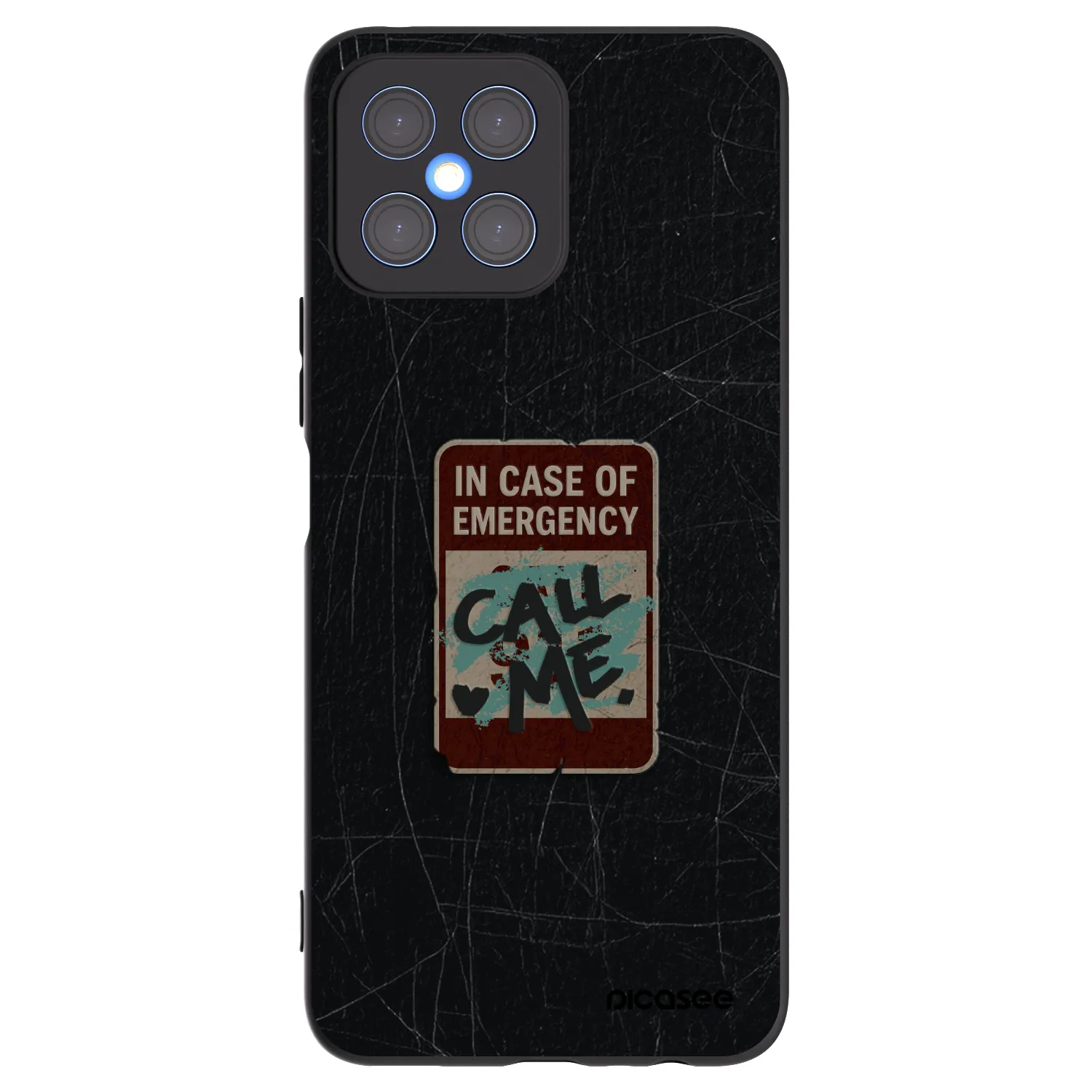 Picasee fekete szilikon tok az alábbi mobiltelefonokra Honor X8 4G - EMERGENCY