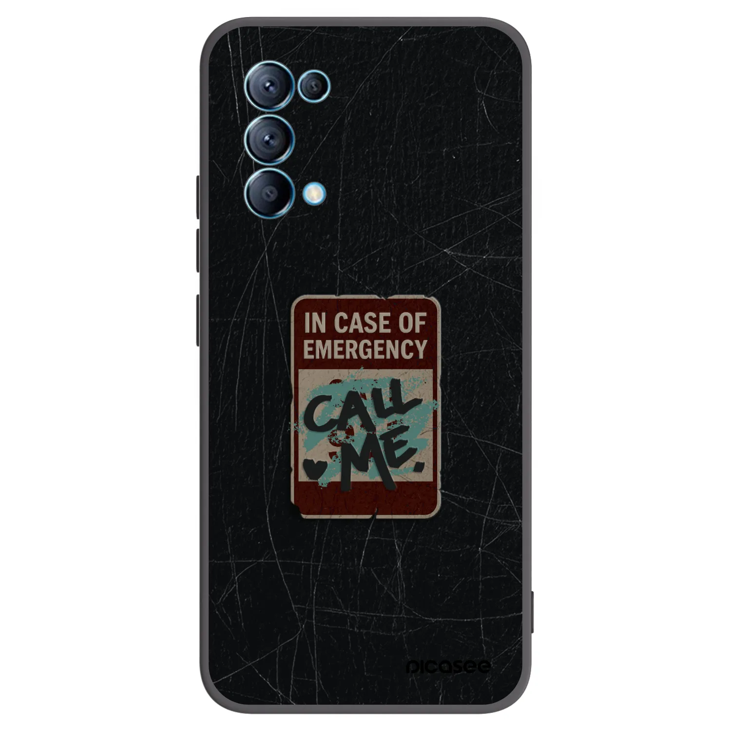 Picasee fekete szilikon tok az alábbi mobiltelefonokra OPPO Reno 5 5G - EMERGENCY
