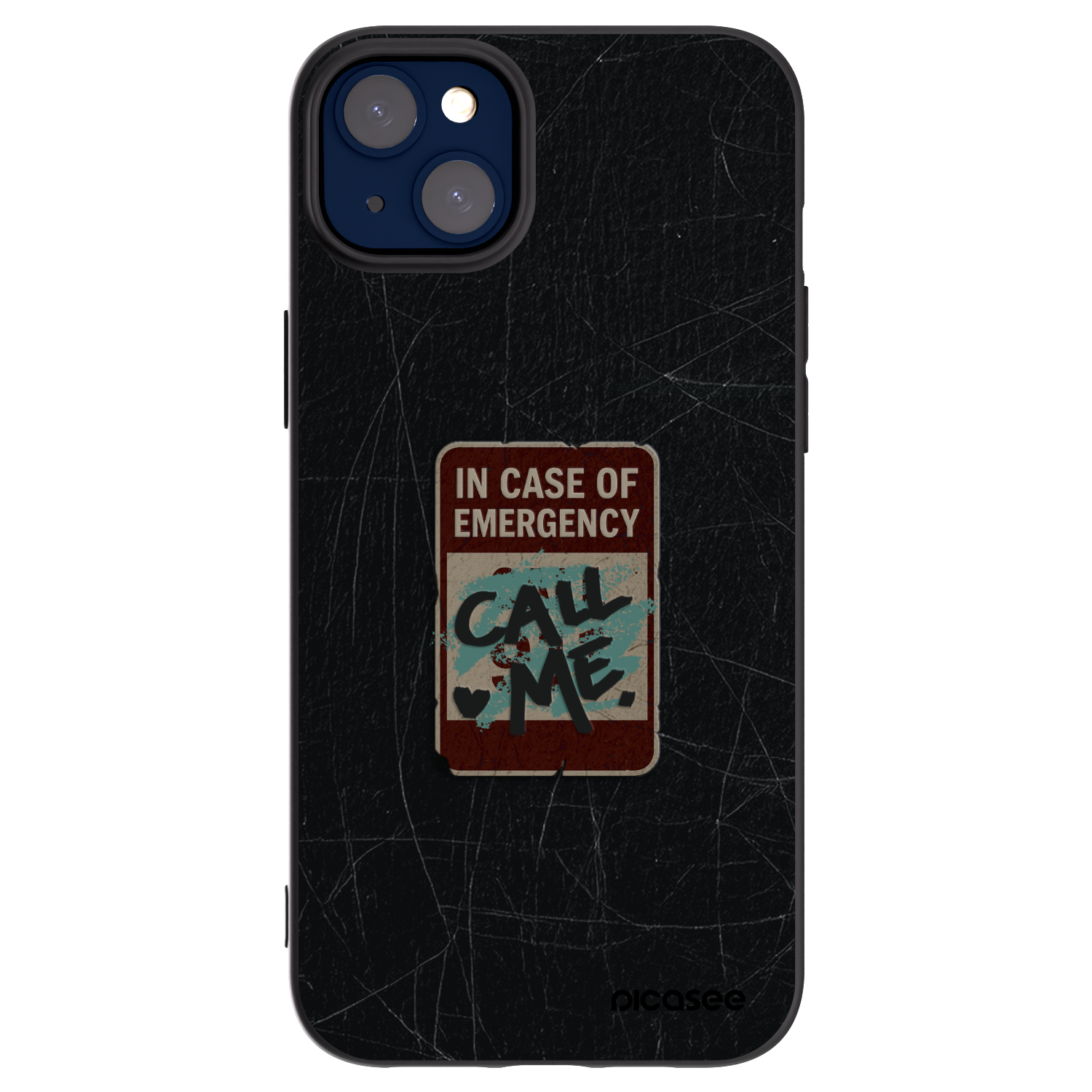 Picasee fekete szilikon tok az alábbi mobiltelefonokra Apple iPhone 14 Plus - EMERGENCY