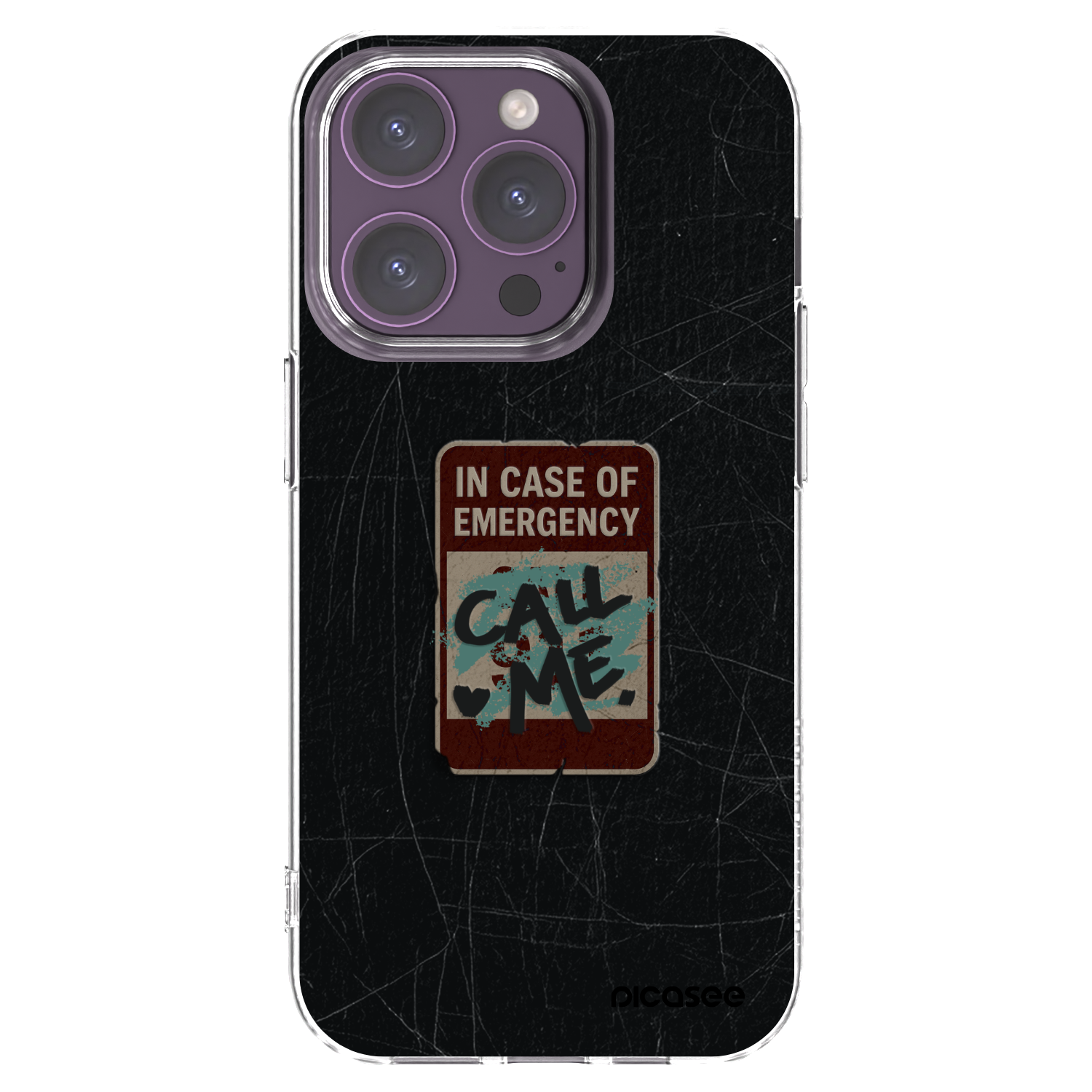 Picasee átlátszó szilikon tok az alábbi mobiltelefonokra Apple iPhone 14 Pro - EMERGENCY