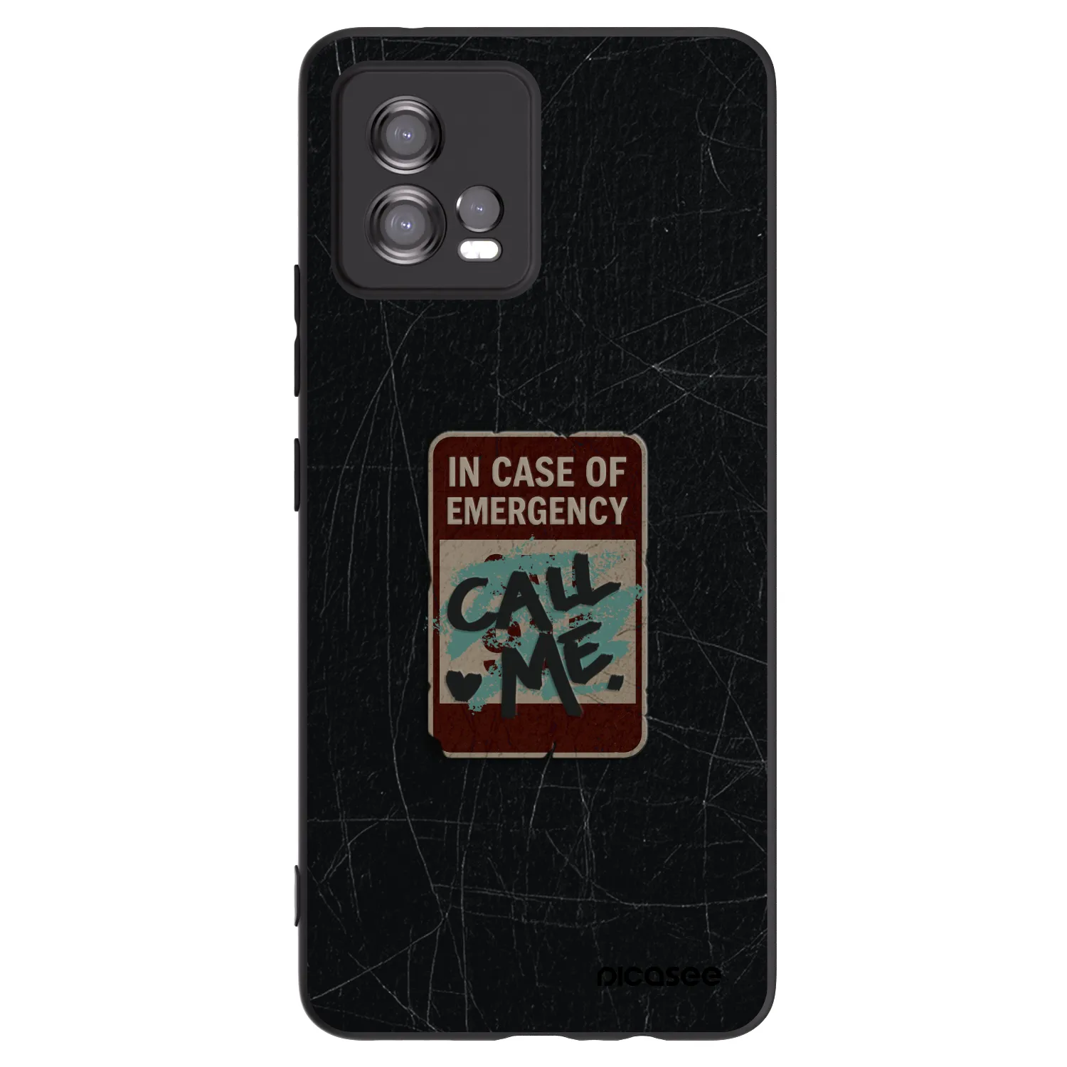 Picasee fekete szilikon tok az alábbi mobiltelefonokra Motorola Moto G72 - EMERGENCY