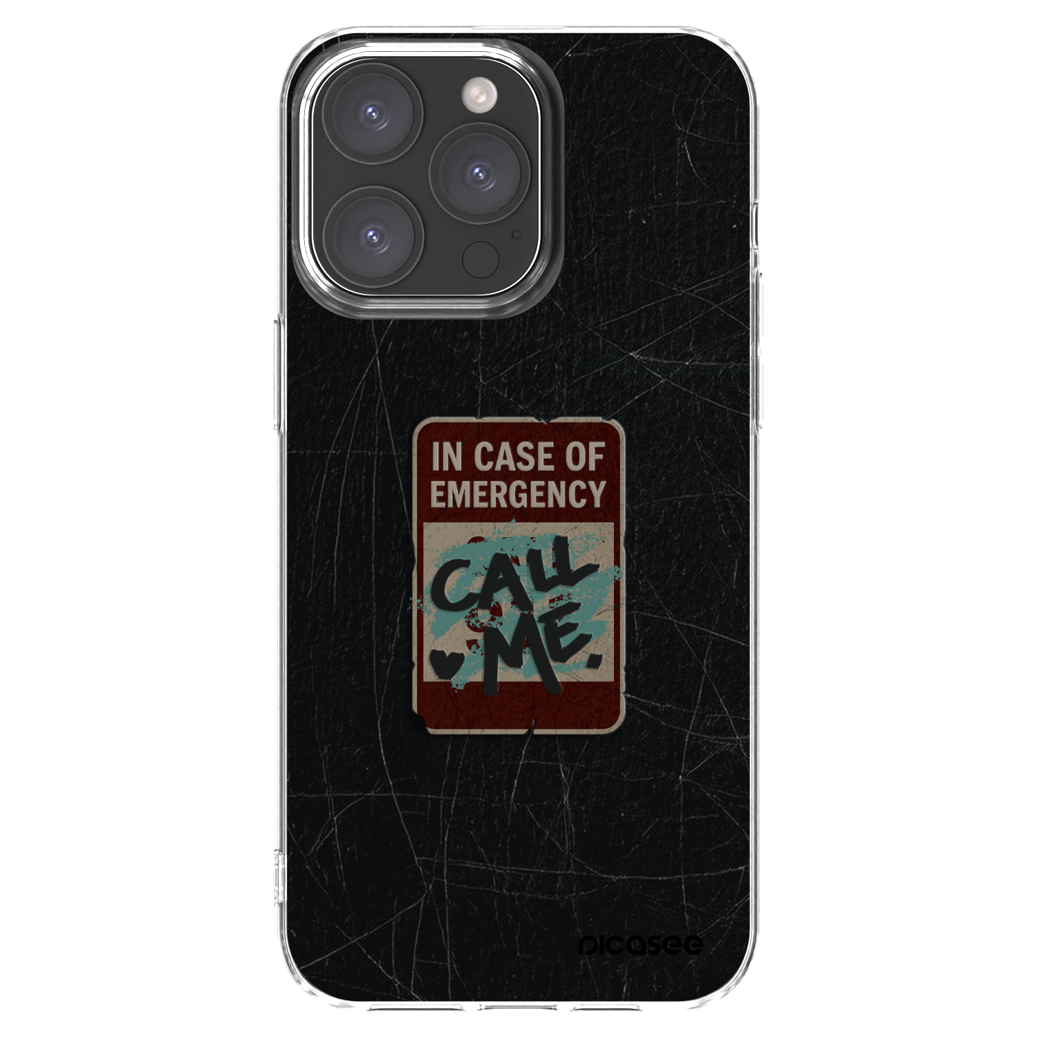 Picasee átlátszó szilikon tok az alábbi mobiltelefonokra Apple iPhone 15 Pro Max - EMERGENCY