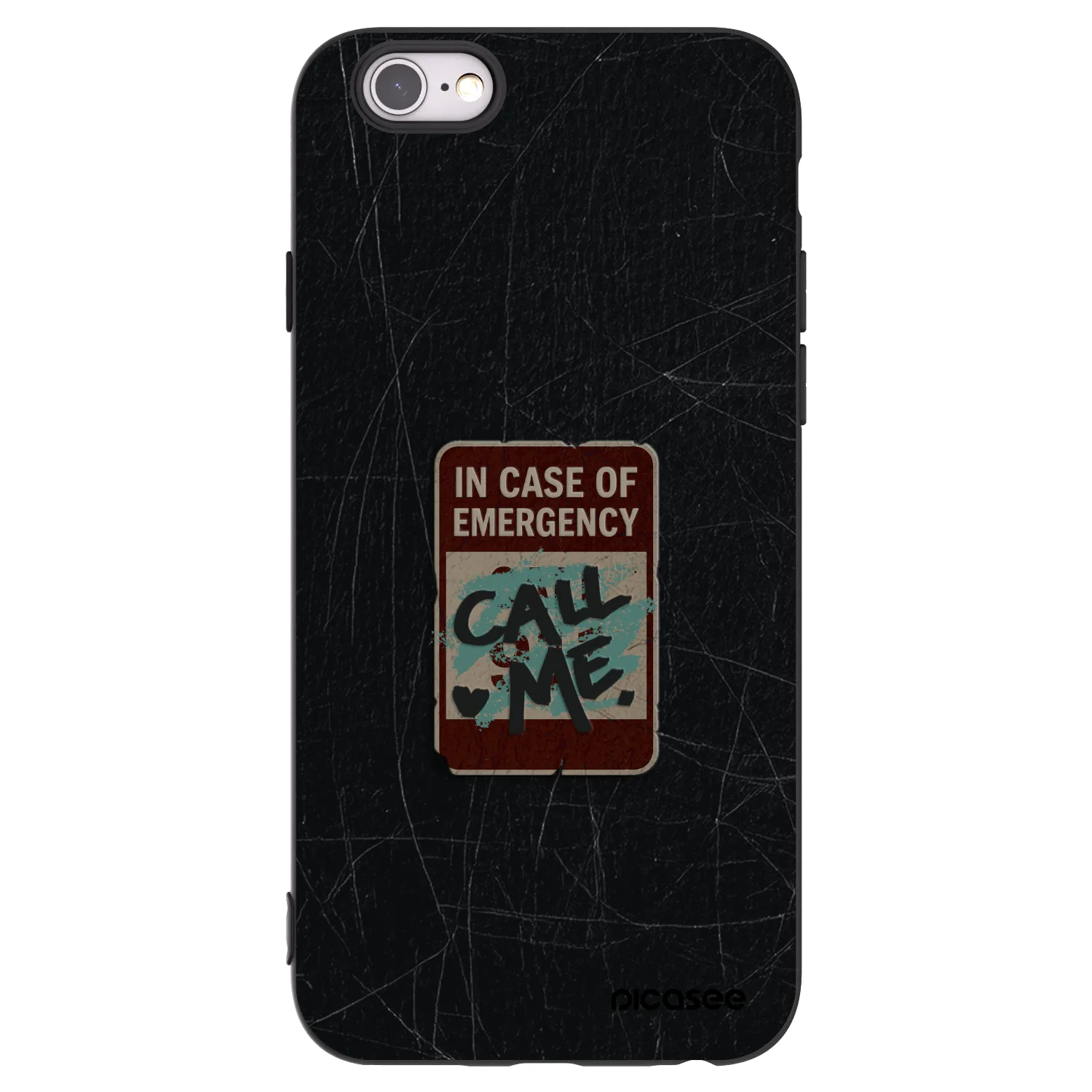 Picasee fekete szilikon tok az alábbi mobiltelefonokra Apple iPhone 6/6S - EMERGENCY