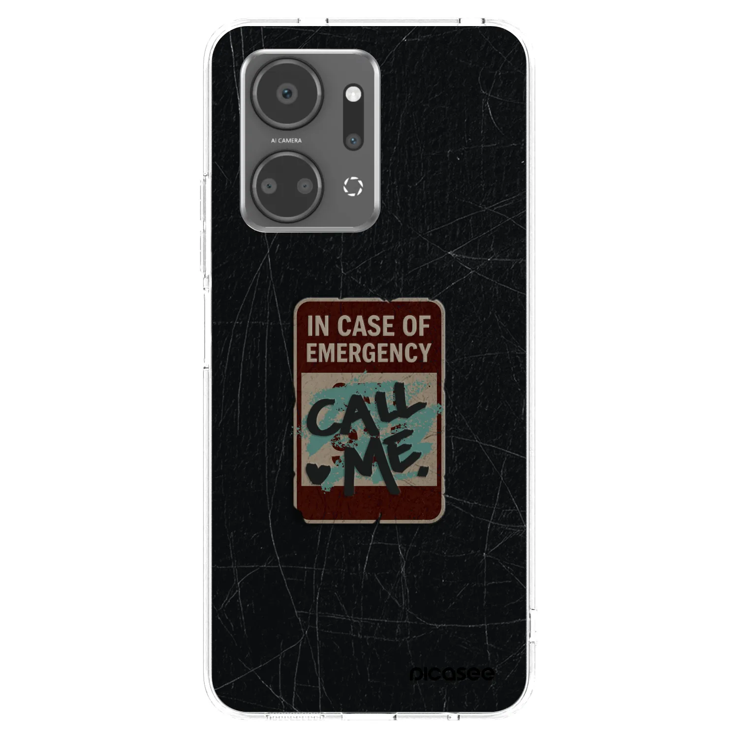 Picasee átlátszó szilikon tok az alábbi mobiltelefonokra Honor X7a - EMERGENCY