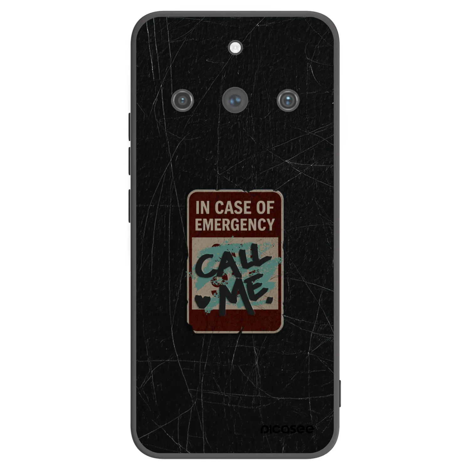 Picasee fekete szilikon tok az alábbi mobiltelefonokra Realme 11 Pro+ - EMERGENCY