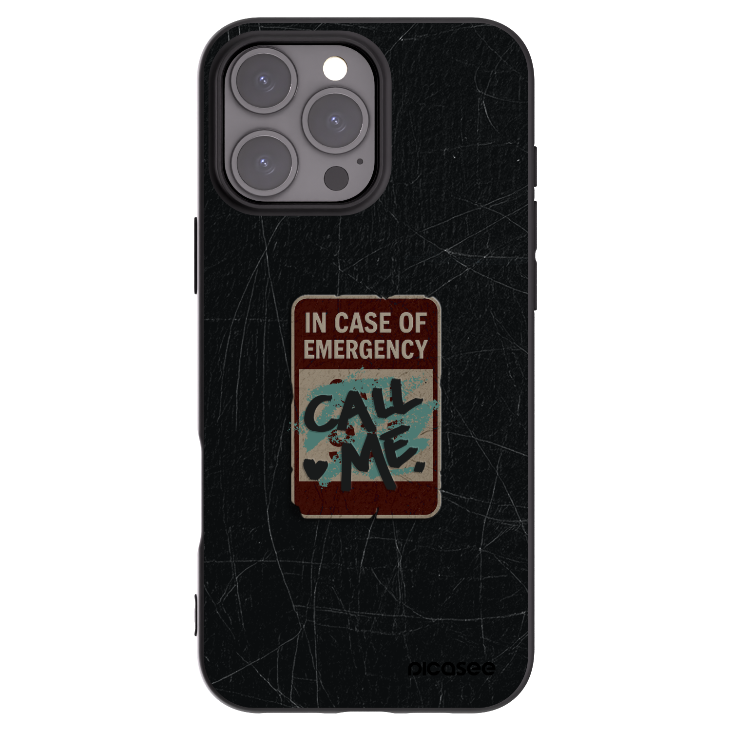 Picasee fekete szilikon tok az alábbi mobiltelefonokra Apple iPhone 16 Pro Max - EMERGENCY