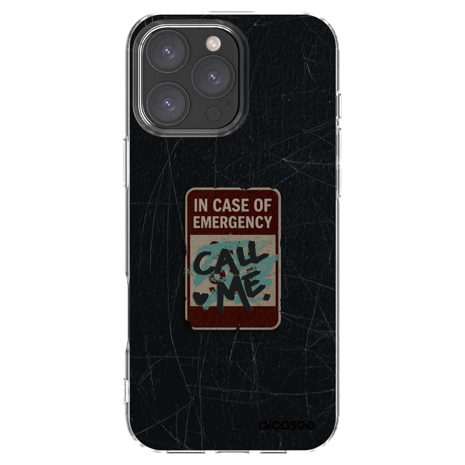 Picasee átlátszó szilikon tok az alábbi mobiltelefonokra Apple iPhone 16 Pro Max - EMERGENCY
